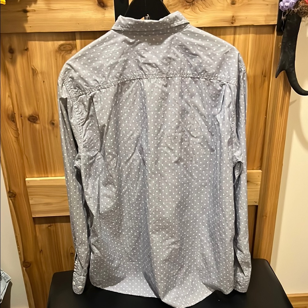 Weatherproof Light Blue Patterned Button-Down Shirt - Picture 8 of 10